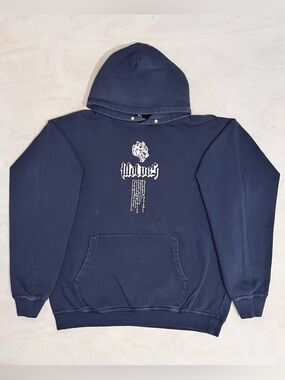 Dark Sport No Weapon Men’s Wolves Hoodie Navy Blue Size L 551 0F 1000